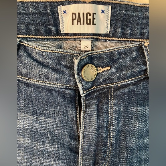 PAIGE Jeans Verdugo Ankle Sz 29 Medium Mid Wash Blue Stretch $229 - Picture 2 of 7